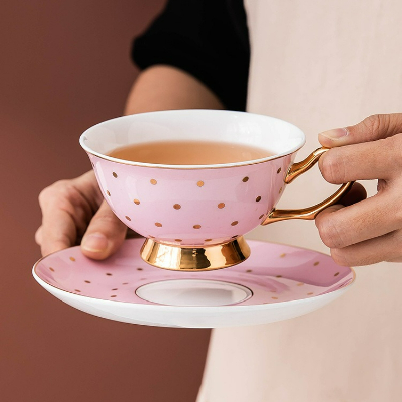 Water Tea And Coffee - Tasses à café en céramique rose