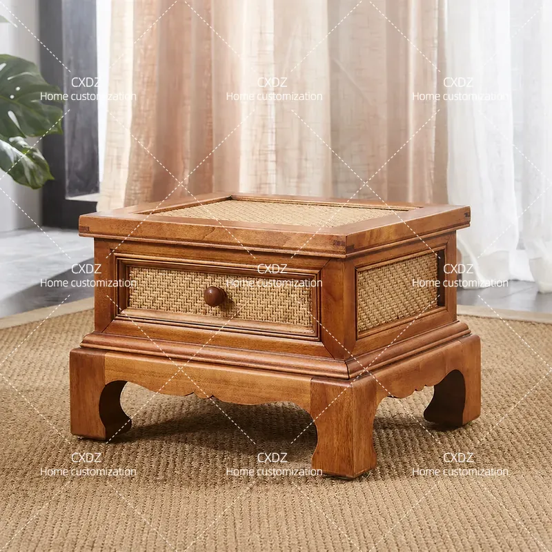 Coffee Tea Thai - Table basse en bois massif style