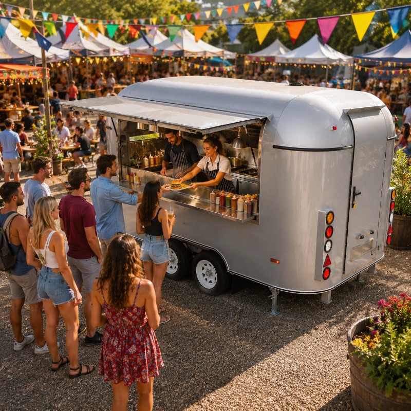 Coffee Tea Equipment - Food Truck Mobile avec Cuisine Entièrement