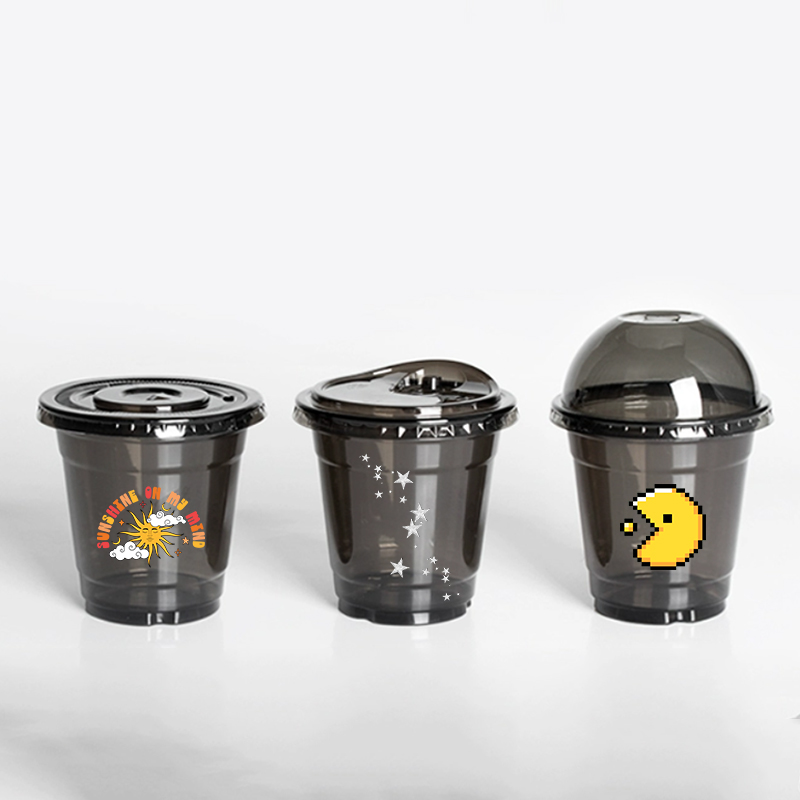 Coffee Tea House - Tasses à café transparentes jetables avec