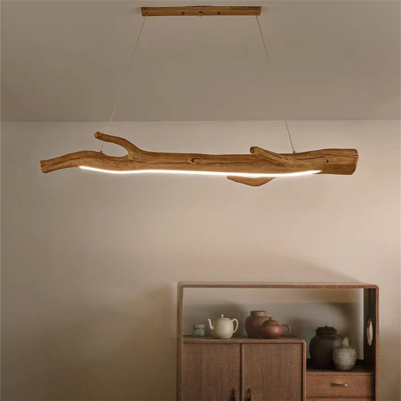 Coffee Tea House - Lustre LED en résine de branche