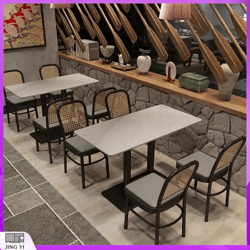 Coffee Tea Thai - Ensemble table basse et chaises rondes