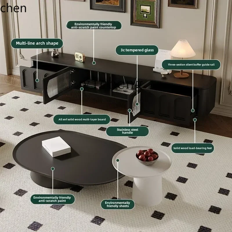 Coffee & Tea Difabis - Meuble TV rétro i5.15 et table