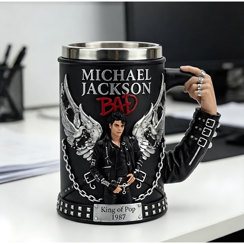 Coffee Tea Shop - Tasse en résine 3D Michael Jackson