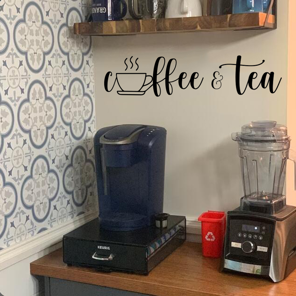 Switching Coffee To Tea - Autocollant mural en vinyle Love, café