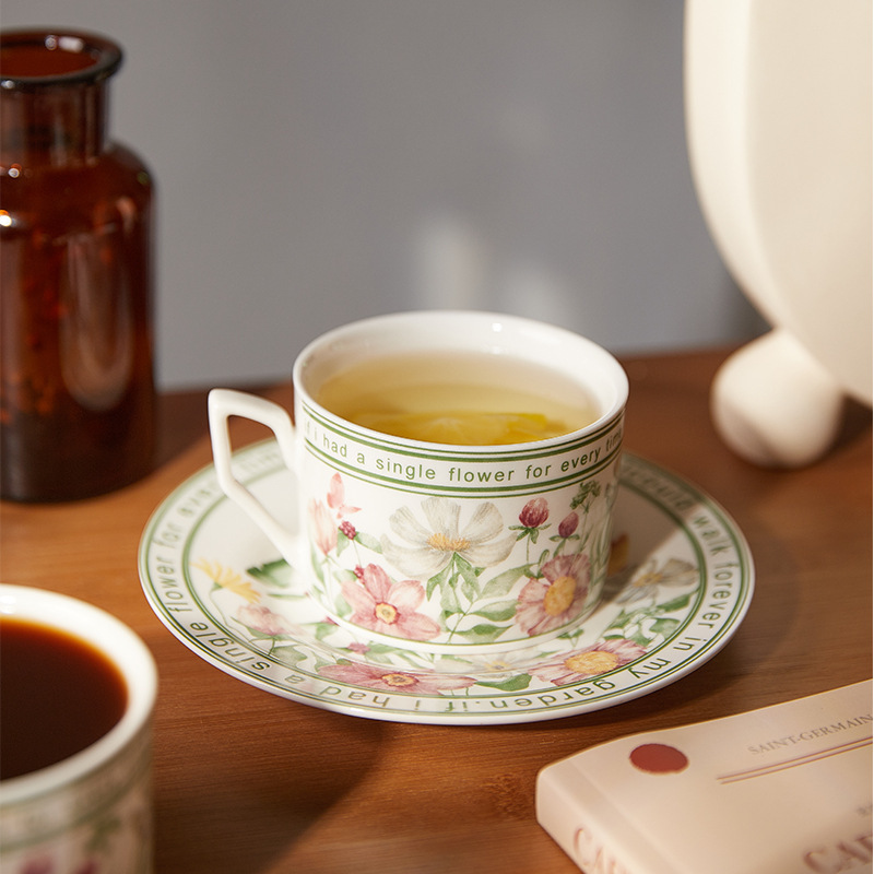 Coffee Tea Drawer Organizer - Tasse à café et soucoupe de