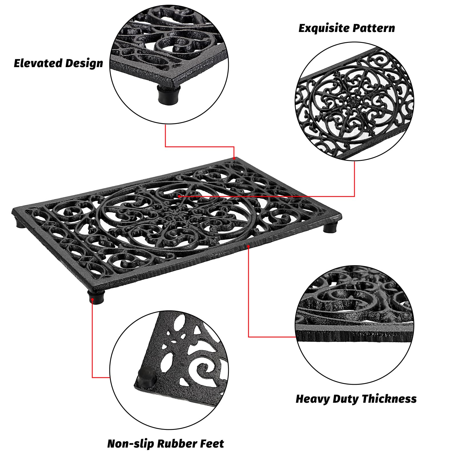 Dessous de plat rectangulaire  - Cast Iron Teapot avis et prix
