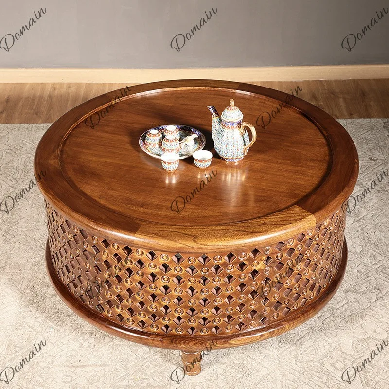Table basse ronde en bois mass - Coffee Tea Thai avis et prix