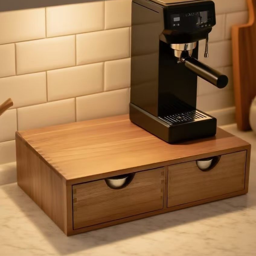 Base minimaliste en bois massi - Coffee Tea Drawer Organizer avis et prix
