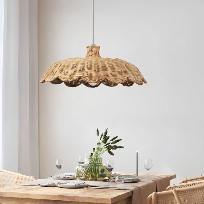 Lampe suspendue en rotin natur - Switching Coffee To Tea avis et prix