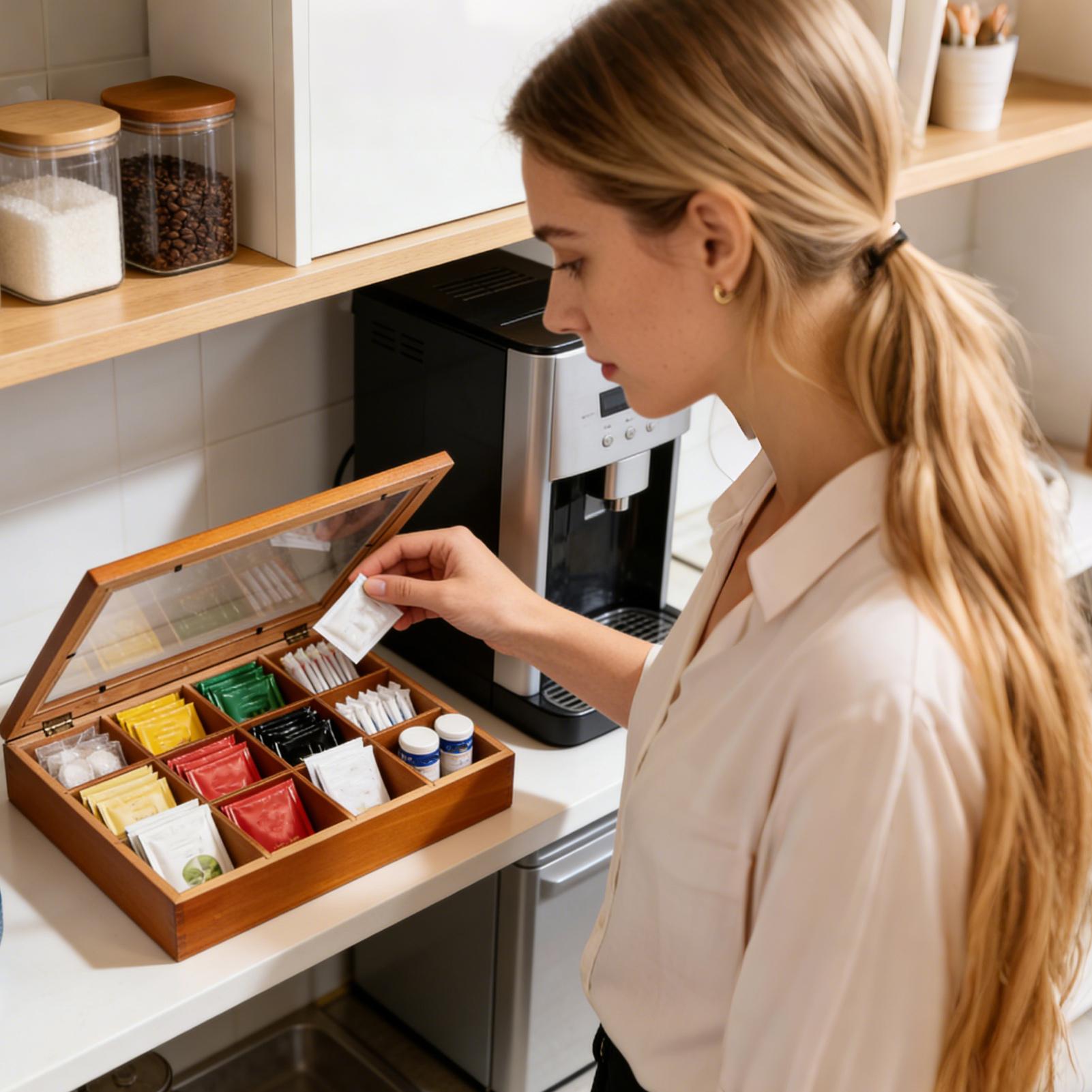 Boîte de rangement pour sachet - Coffee Tea Drawer Organizer avis et prix
