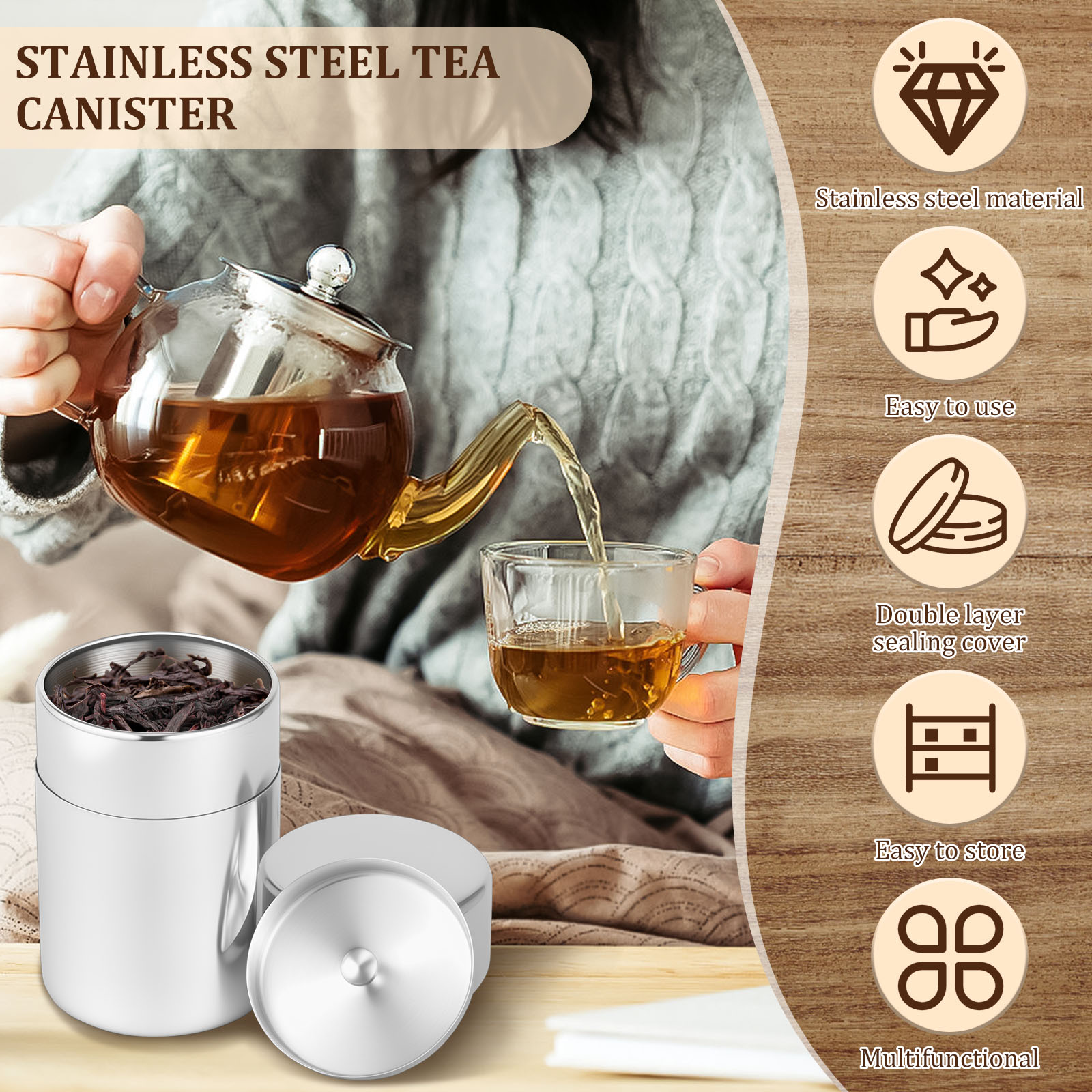 Boîtes à feuilles de thé en ac - Coffee Tea Leaf avis et prix
